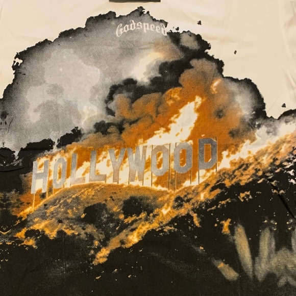 Godspeed Hollywood Graphic Tee in White and Black - Picture 3 of 5